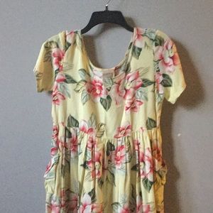 Yellow floral dress